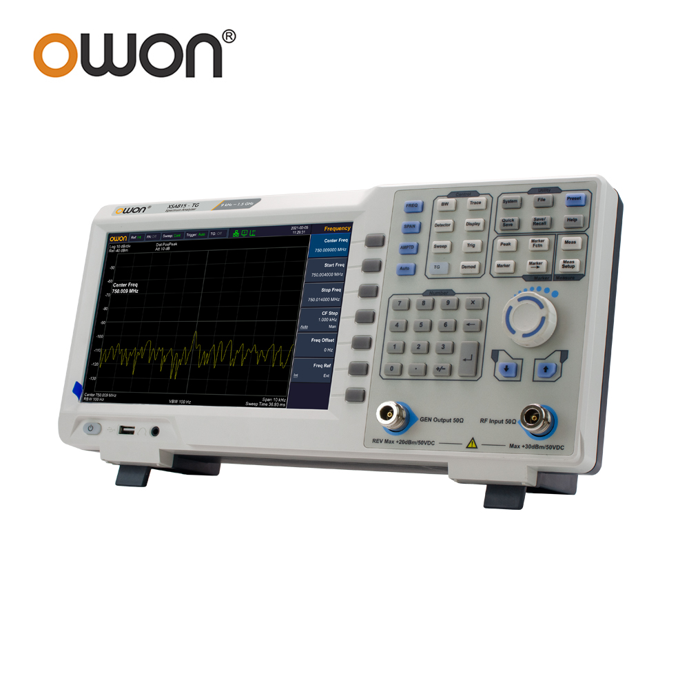 Spectrum Analyzer Tracking Generator 1.5Ghz - OWON XSA815TG Digital Spectrum Analyzer 9