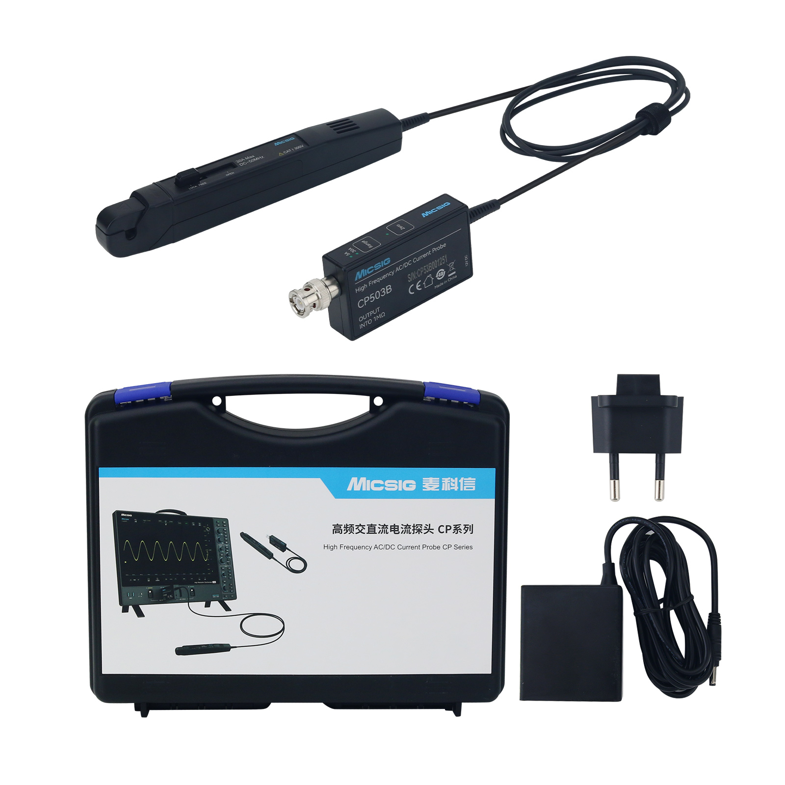 Micsig CP503B 50MHz 5A/30A Dua - đánh giá và giá Current Probe Ac Dc 50Mhz Oscilloscope