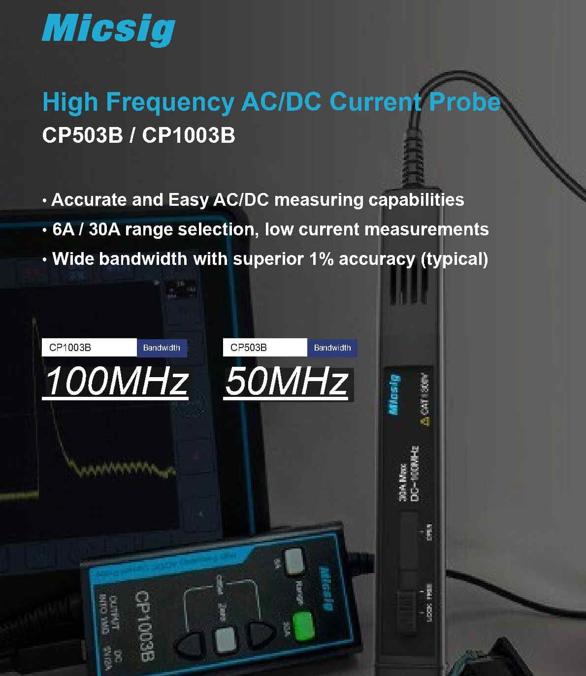 High Frequency AC/DC Current P - đánh giá và giá Current Probe Ac Dc 50Mhz Oscilloscope