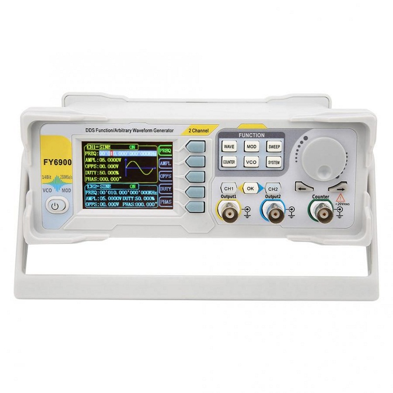 FY6900 Digital Signal Generato - đánh giá và giá Dual Channel Arbitrary Waveform Function Generator 60Mhz