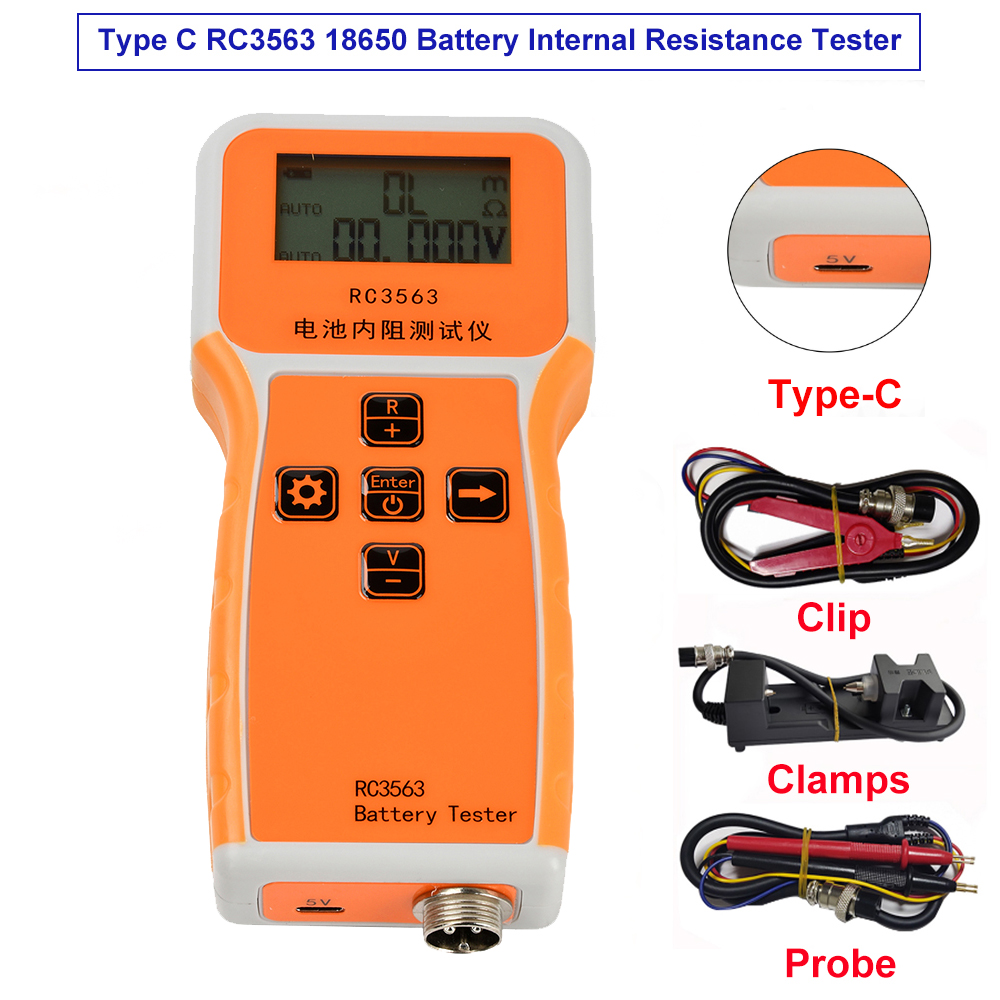 RC3563 18650 Battery Internal  - đánh giá và giá Battery Internal Resistance Tester Four Wire