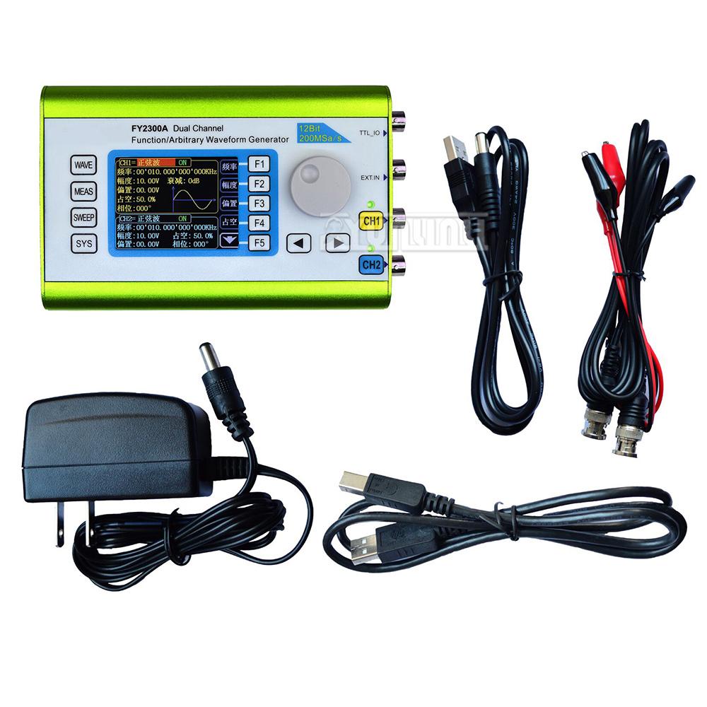 FY6300 FY2300 Dual Channel DDS - đánh giá và giá Dual Channel Arbitrary Waveform Function Generator 60Mhz